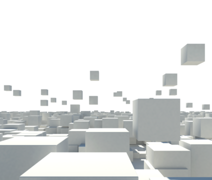Image of abstract futuristic abstract background with white cubes. 3d rendering