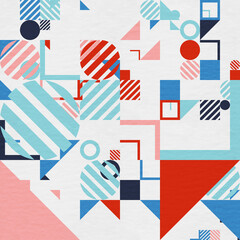 Obraz premium abstract geometric figures, bauhaus background