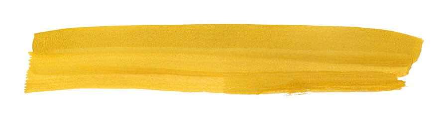 yellow brush isolated on transparent background yellow watercolor,png.