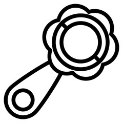 rattle outline icon