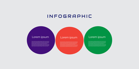 Infographic Design with 3 Choices or Steps. Can be used for Process Diagrams, Presentations, and More.