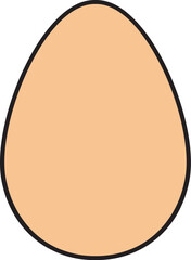 Fototapeta premium Egg color icon. Vector illustration.
