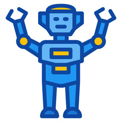 robot two tone icon