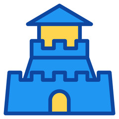 castle two tone icon