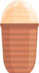 Hot latte icon cartoon vector. Spice coffee. Food dessert