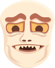 Japanese mask icon cartoon vector. Japan face. Noh kabuki