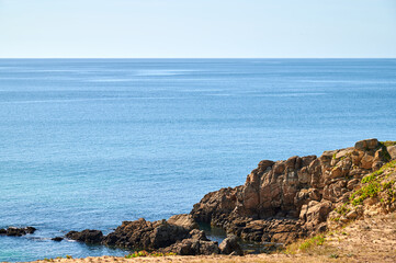 Fototapeta na wymiar Wilde Küste von Quiberon ganz sanft