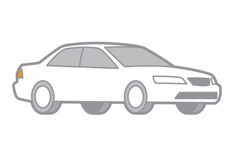 JAPANESE SEDAN - VECTOR ILLUSTRATOR ON WHITE BACKGROUND_T235 - 573485454