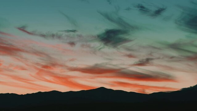 Silhouette of Aspromonte mountain park in Calabria region