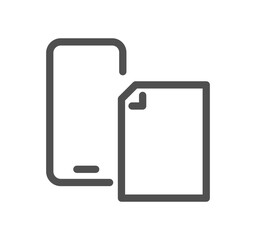 Documents related icon outline and linear vector.