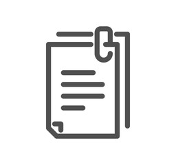 Documents related icon outline and linear vector.