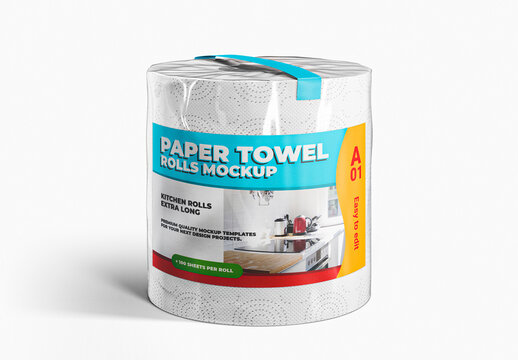 Paper Towel Rolls Packaging Mockup