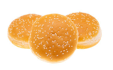 hamburger buns isolated