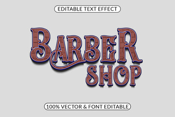Editable Barber Shop text effect