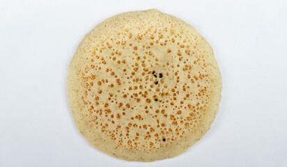Qatayef bread, Traditional Arabic Ramadan Sweets on white background isolated.Top view