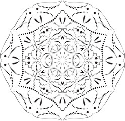 Vector art work of mandala_black and white_pattern_2_3000x3000 px copy