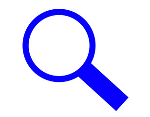 青い虫眼鏡　アイコン