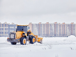 special equipment cleaning of snow roads from snow.