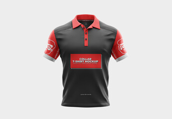 Team Collar Jersey T-Shirt Mockup