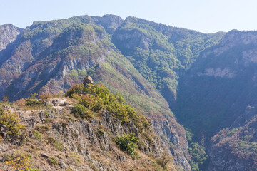 Halidzor watchtower in the Zangezur Mountains. Armenia.