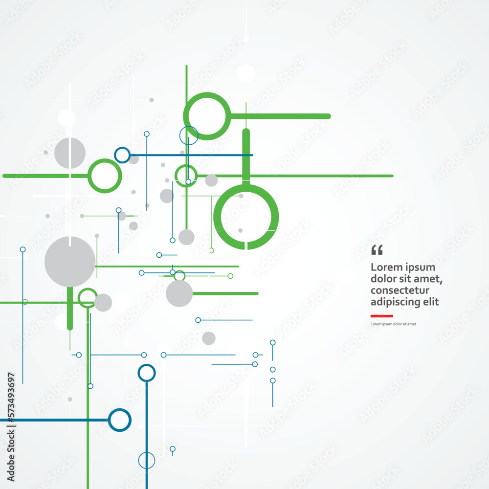 Poster Abstract connecting dots and lines. Modern science and technology background. Vector illustration