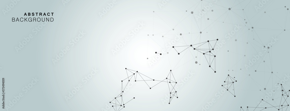 Poster Vector connect lines and dots. Banner template for technology. Modern network background