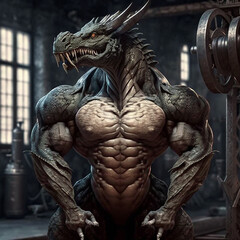 dragon in gym