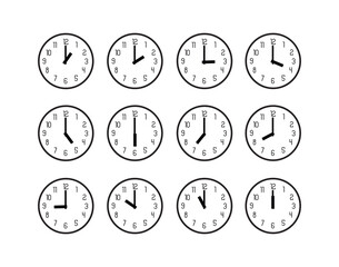 set of clocks