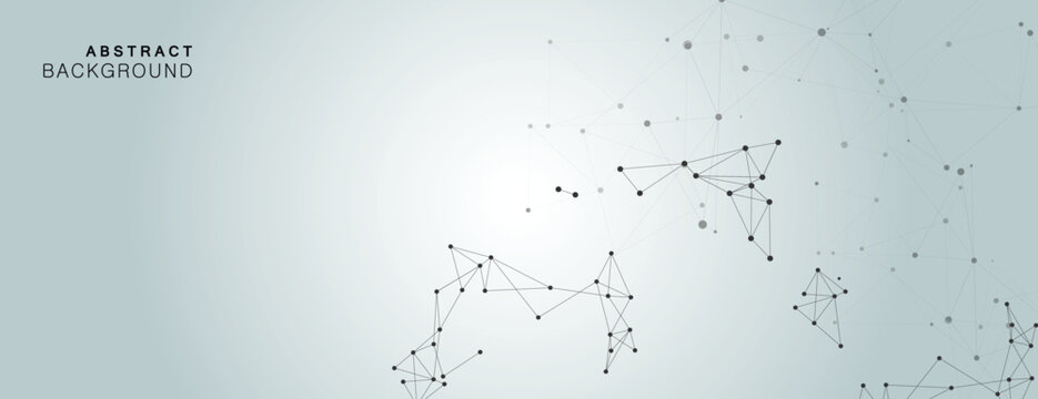 Vector Connect Lines And Dots. Banner Template For Technology. Modern Network Background