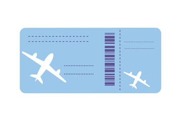 Fototapeta premium Airplane tickets. Boarding pass for the plane. Illustration isolated on white background