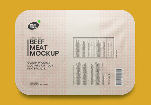 Supermarket Meat Tray Mockup