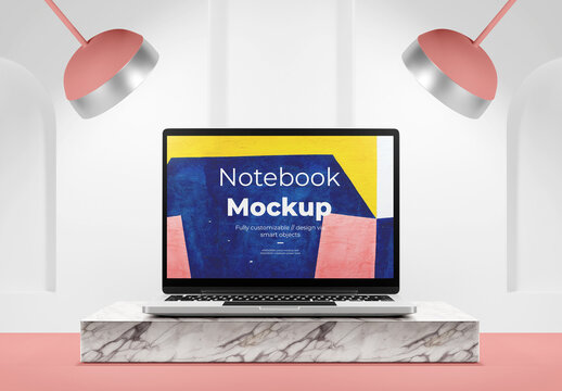 Laptop Computer Mockup Front View