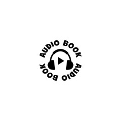  Audio book icon isolated on white background. 