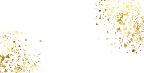 Gold sparkle ,splatter border,Gold Foil Frame Gold brush stroke Gold element on transparent background.	