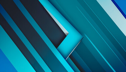 Obraz premium Abstract background with shades of blue, geometric lines, generative Al.