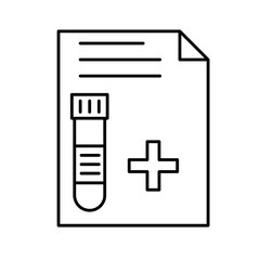Blood testing report Vector Icon

