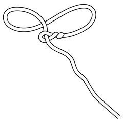 Lasso rope noose, ranch icon lasso cartoon line black horse