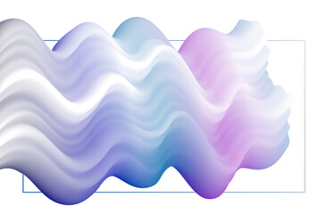 Abstract colorful fluid vector background, dimensional gradient shape element for design, flowing 3D wave, color dynamic motion layout.