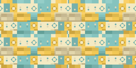 Blue and yellow pattern white rhombs. Print for notebooks, pillows, fabrics, packaging, wallpaper.