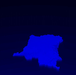Obraz premium Democratic Republic of the Congo concept map, map of Democratic Republic of the Congo suitable for technology, export, smart city, development and communication concepts.
