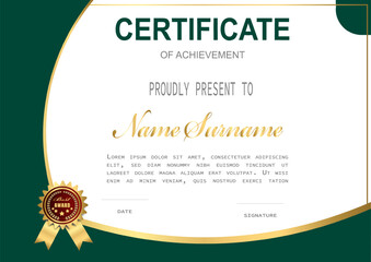 Certificate template with professional clean design.