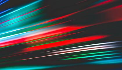 Abstract background with red and green blurry lines, generative Al.