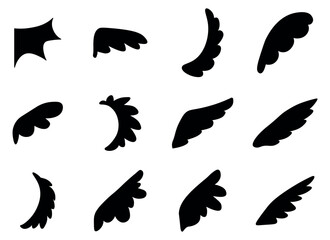 wing vector design illustration isolated on white background