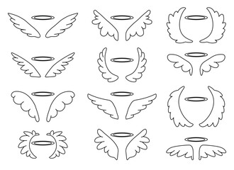 wing vector design illustration isolated on white background