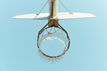 Young basketball player training at the court © oneinchpunch
