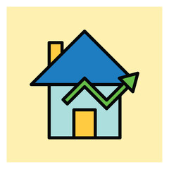 Real Estate Color Filled Icon