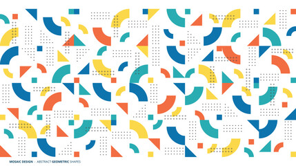 Abstract flat colorful mosaic background