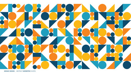 Abstract flat colorful mosaic background