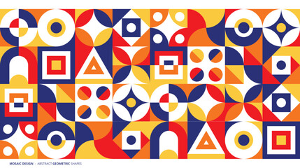 Abstract flat colorful mosaic background