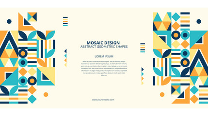 Abstract flat colorful mosaic background